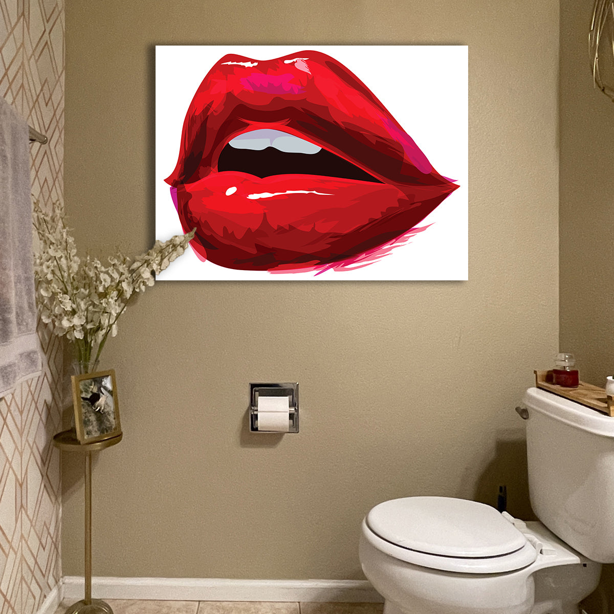Red Lips Wall Art