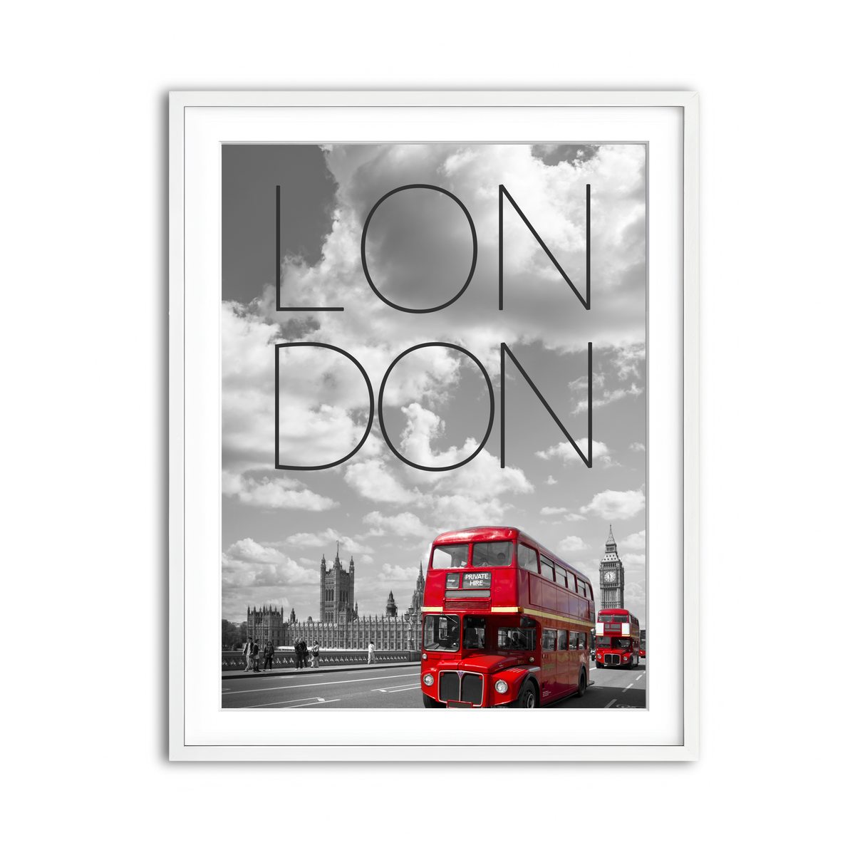 Framed Print 3x4 White