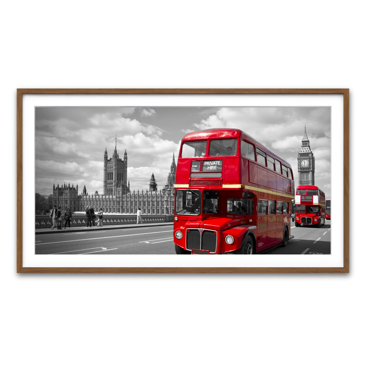 Framed Print 2x1 Walnut