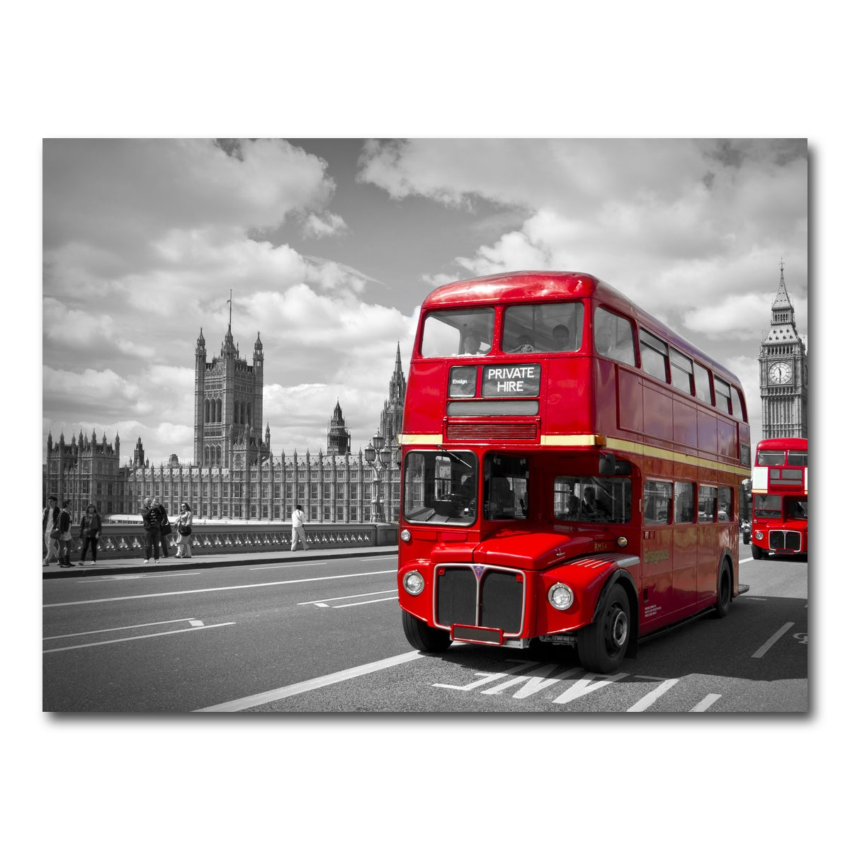 AUTO-MOCKUP WHITE | Red Buses in London | 1 Piece | Gallery Wrap Canvas | group=4x3