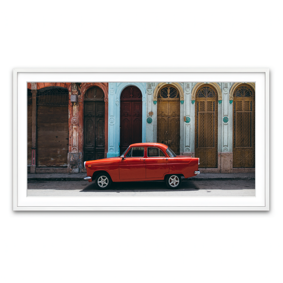 Framed Print 2x1 White