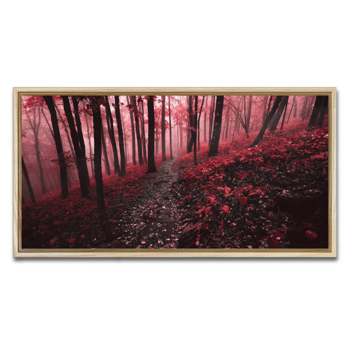 AUTO-MOCKUP WHITE | Red Forest | 1 Piece | Natural Framed Canvas | group=2x1
