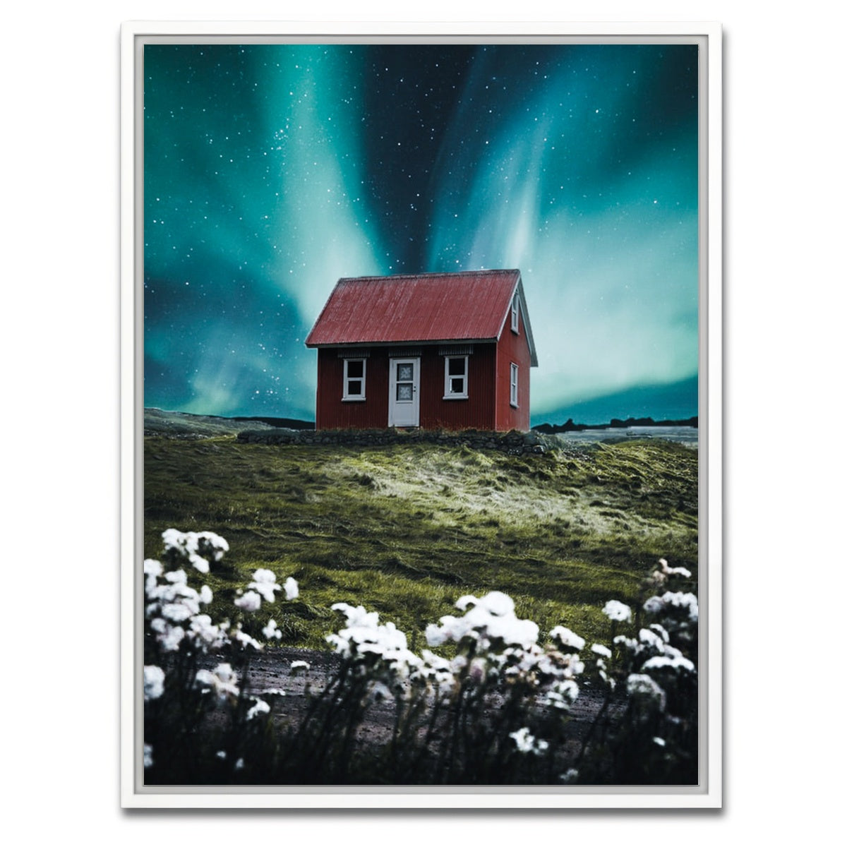 AUTO-MOCKUP WHITE | Red House Aurora | 1 Piece | White Framed Canvas | group=3x4