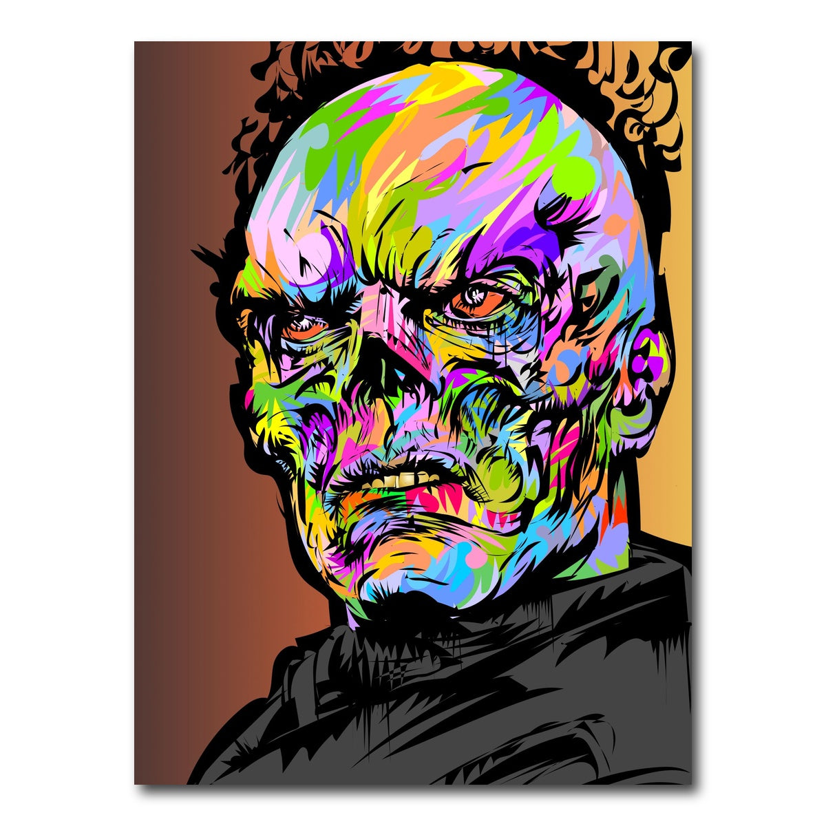 AUTO-MOCKUP WHITE | Red Skull Color | 1 Piece | Gallery Wrap Canvas | group=3x4