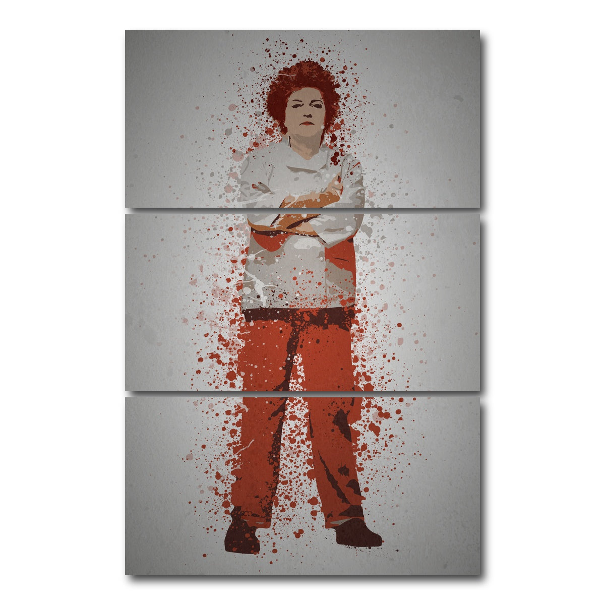 AUTO-MOCKUP WHITE | Red | 3 Piece | Gallery Wrap Canvas | group=12x24_stacked