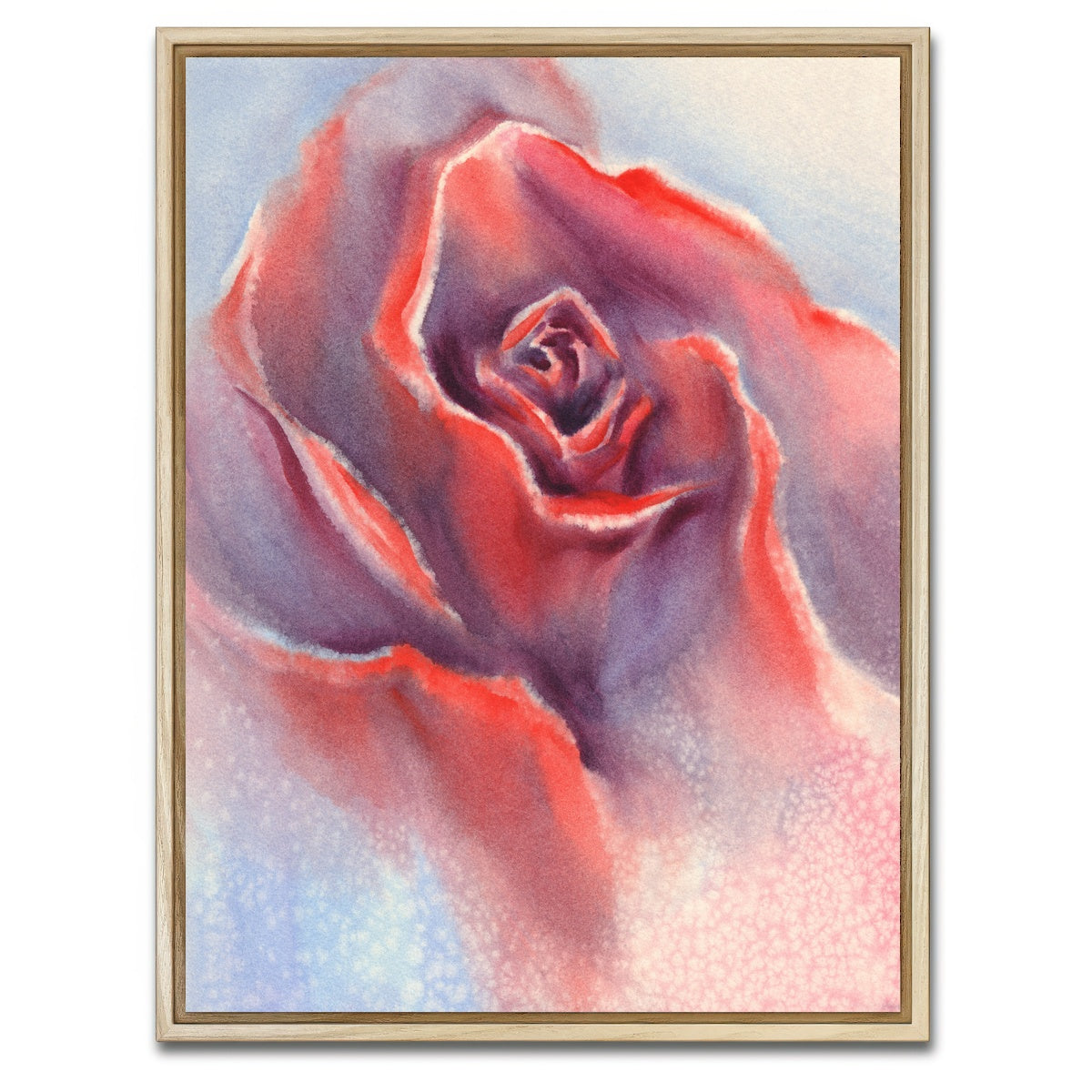 AUTO-MOCKUP WHITE | Red velvet rose | 1 Piece | Natural Framed Canvas | group=3x4