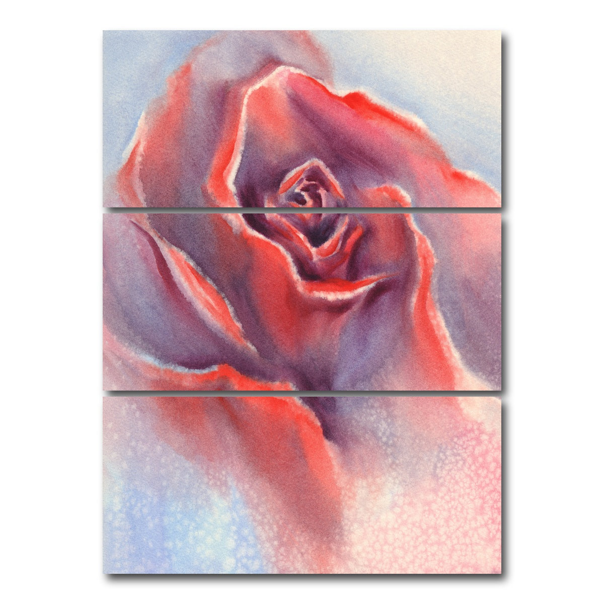 AUTO-MOCKUP WHITE | Red velvet rose | 3 Piece | Gallery Wrap Canvas | group=8x18_stacked