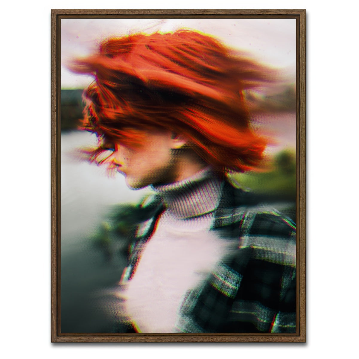 AUTO-MOCKUP WHITE | Redhead | 1 Piece | Walnut Framed Canvas | group=3x4