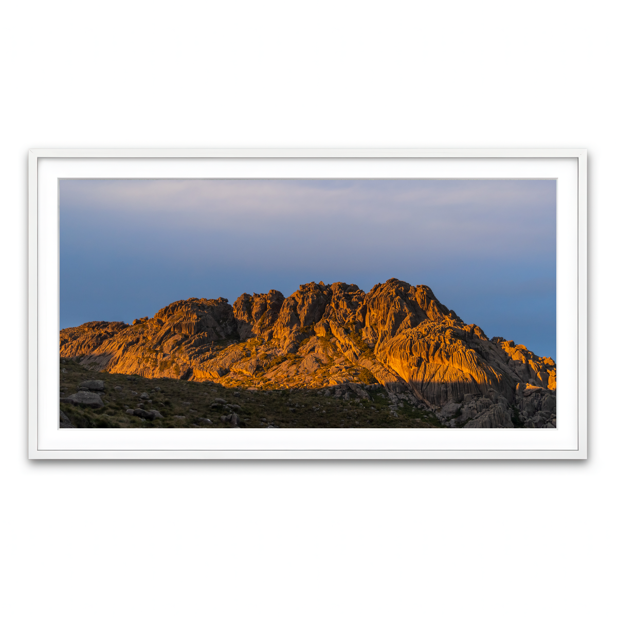 Framed Print 2x1 White
