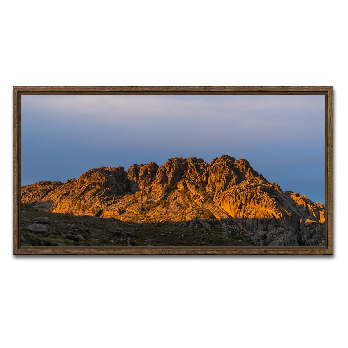 AUTO-MOCKUP WHITE | Reflected Sunset | 1 Piece | Walnut Framed Canvas | group=2x1