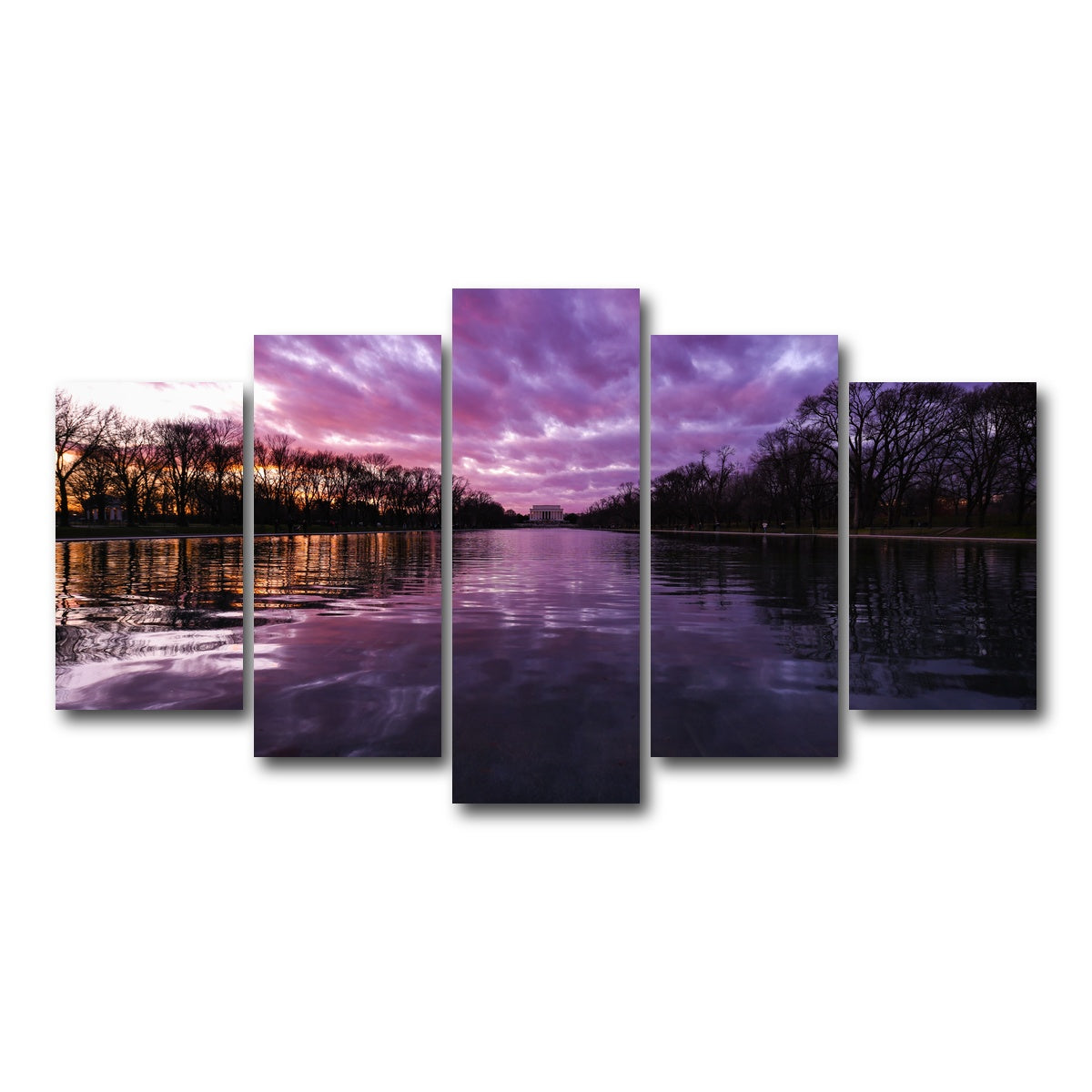 AUTO-MOCKUP WHITE | Reflecting Pool | 5 Piece | Gallery Wrap Canvas | group=5_normal