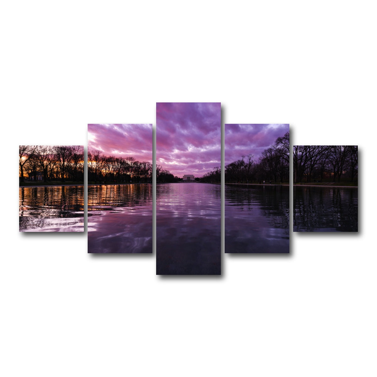 AUTO-MOCKUP WHITE | Reflecting Pool | 5 Piece | Gallery Wrap Canvas | group=5_short