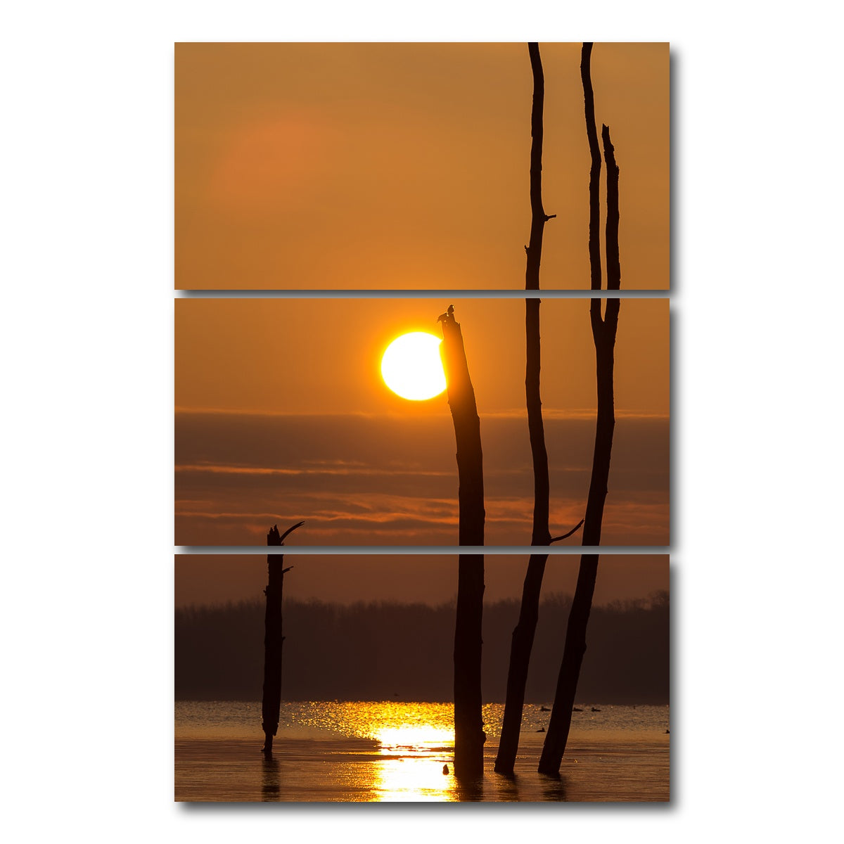 AUTO-MOCKUP WHITE | Reflective Sun | 3 Piece | Gallery Wrap Canvas | group=12x24_stacked