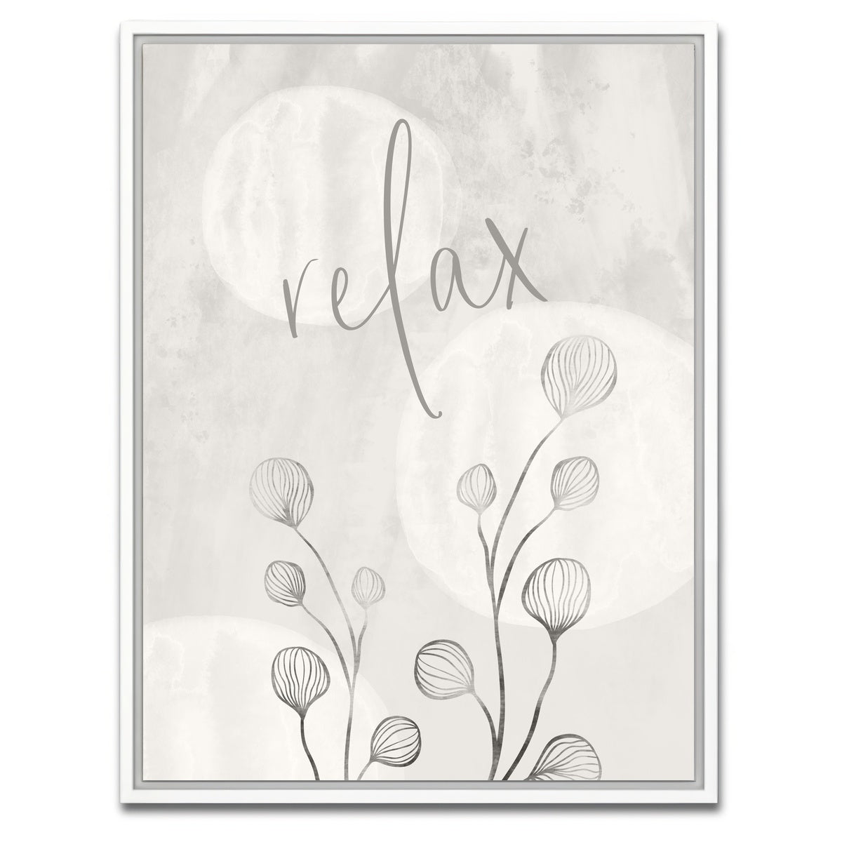 AUTO-MOCKUP WHITE | Relax - Japandi Style | 1 Piece | White Framed Canvas | group=3x4