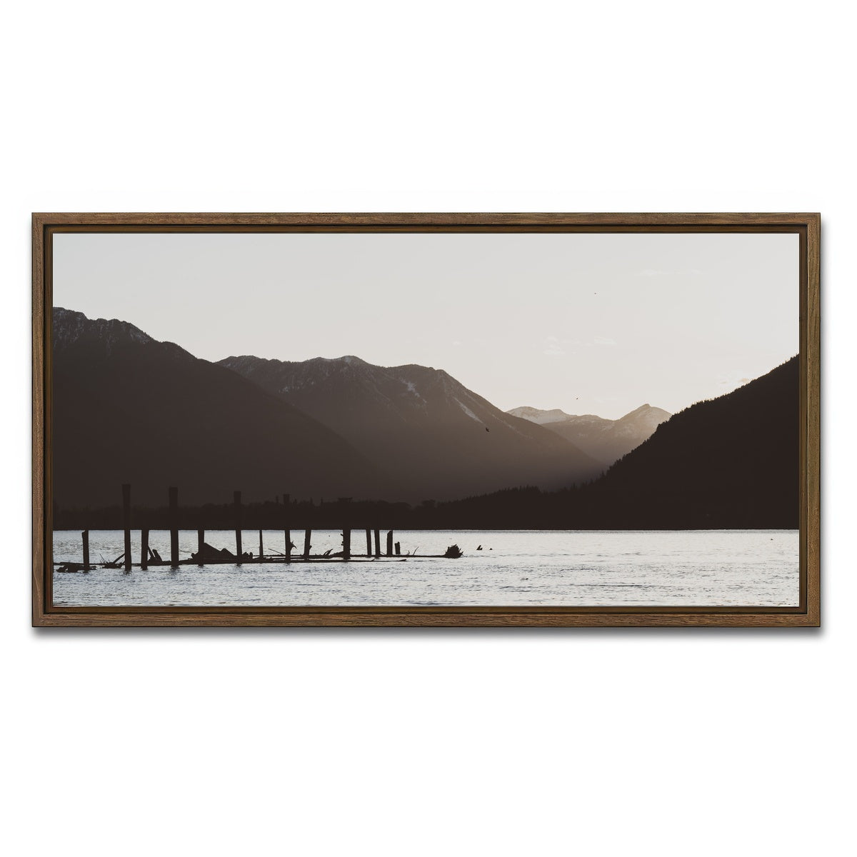 AUTO-MOCKUP WHITE | Remnants of a Dock | 1 Piece | Walnut Framed Canvas | group=2x1