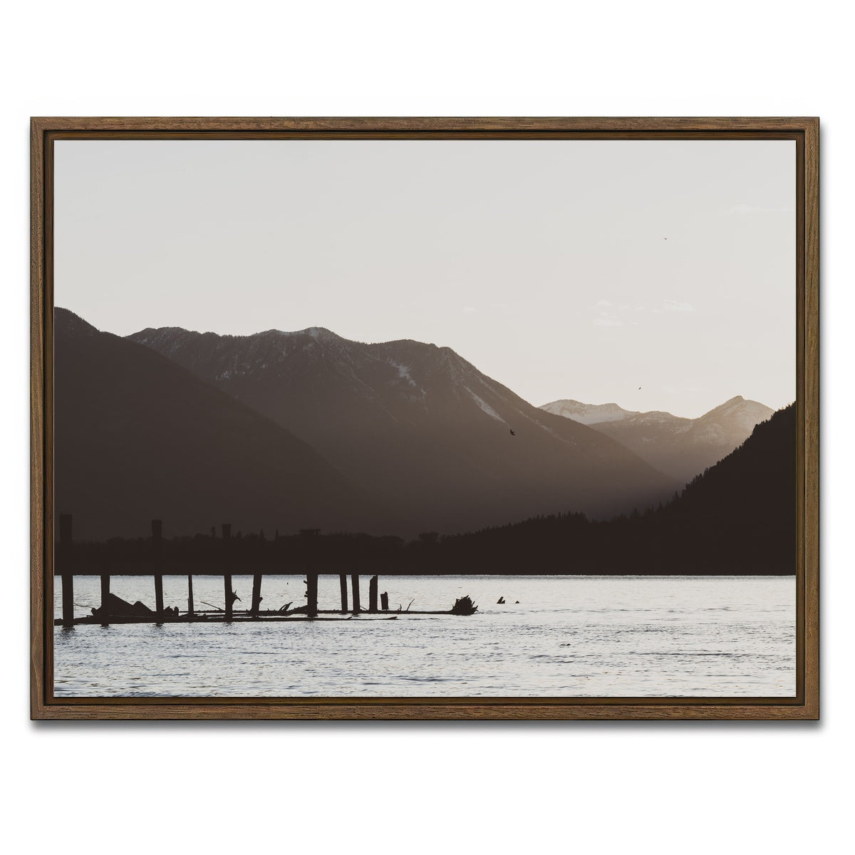 AUTO-MOCKUP WHITE | Remnants of a Dock | 1 Piece | Walnut Framed Canvas | group=4x3