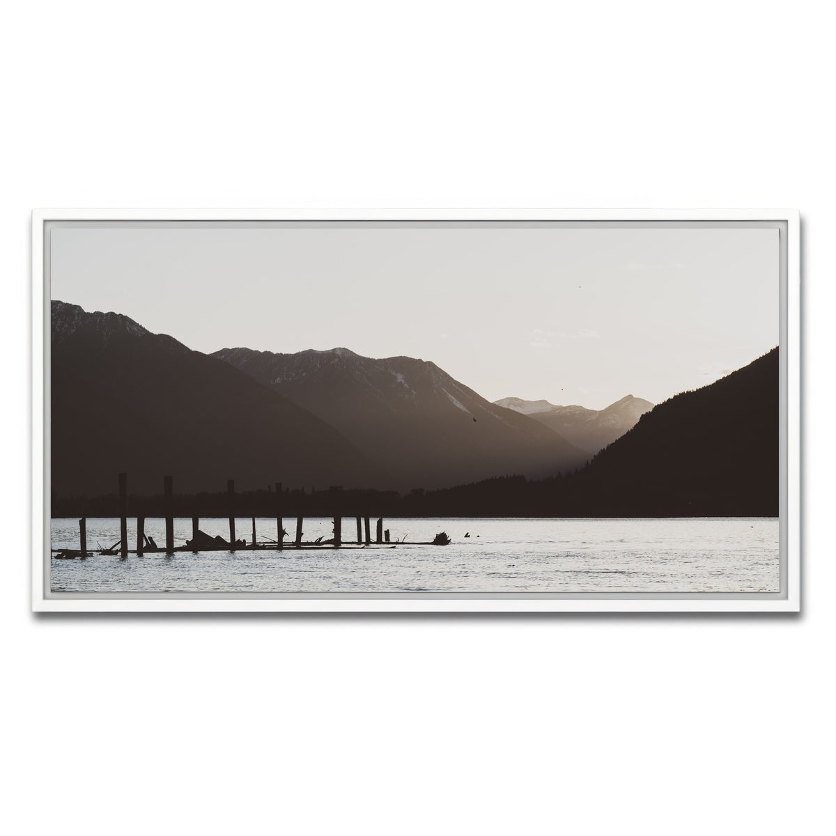 AUTO-MOCKUP WHITE | Remnants of a Dock | 1 Piece | White Framed Canvas | group=2x1