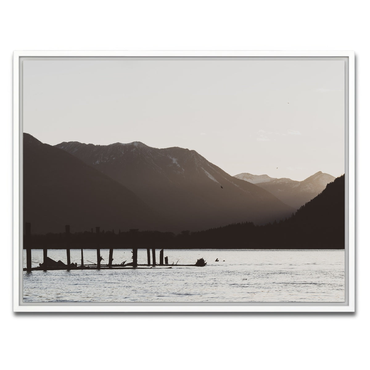 AUTO-MOCKUP WHITE | Remnants of a Dock | 1 Piece | White Framed Canvas | group=4x3