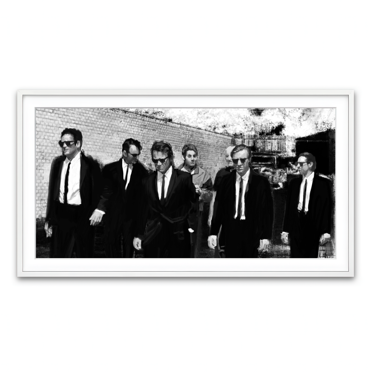 Framed Print 2x1 White