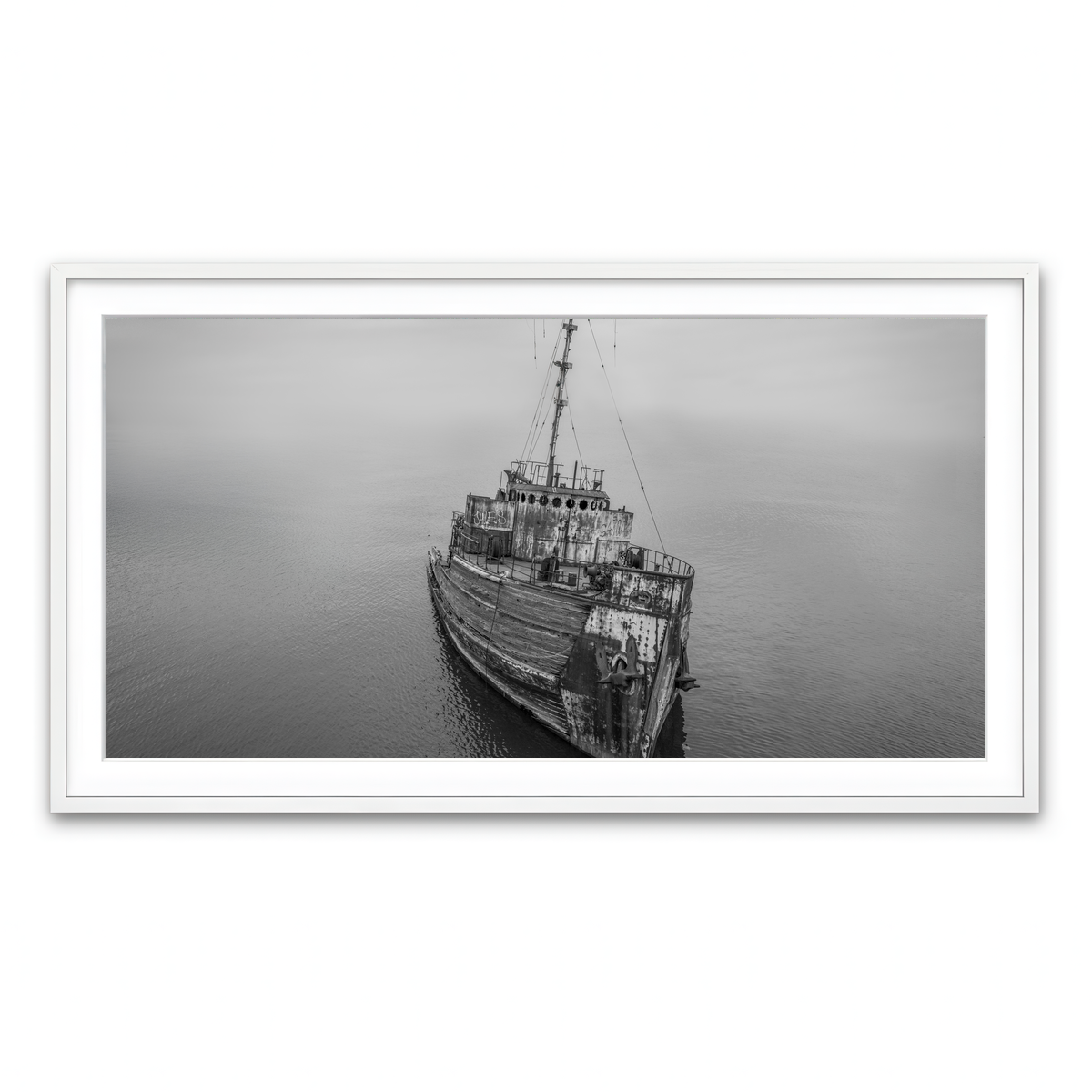 Framed Print 2x1 White