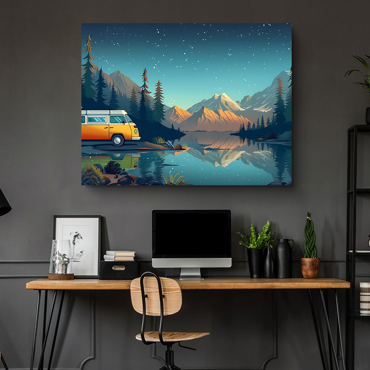 Retro Camper Bus Wall Art