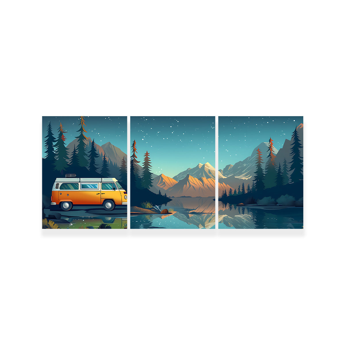 Retro Camper Bus Wall Art