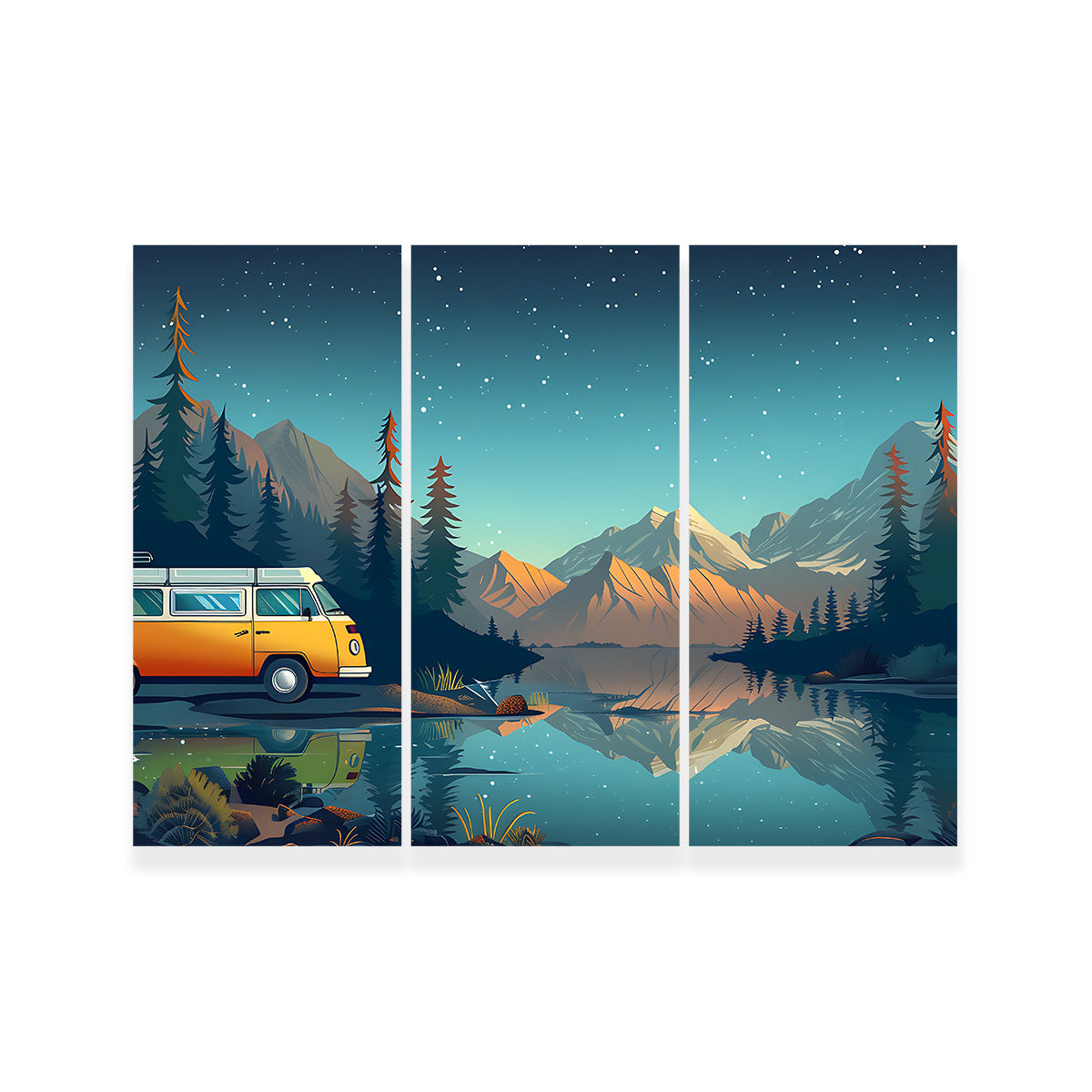 Retro Camper Bus Wall Art