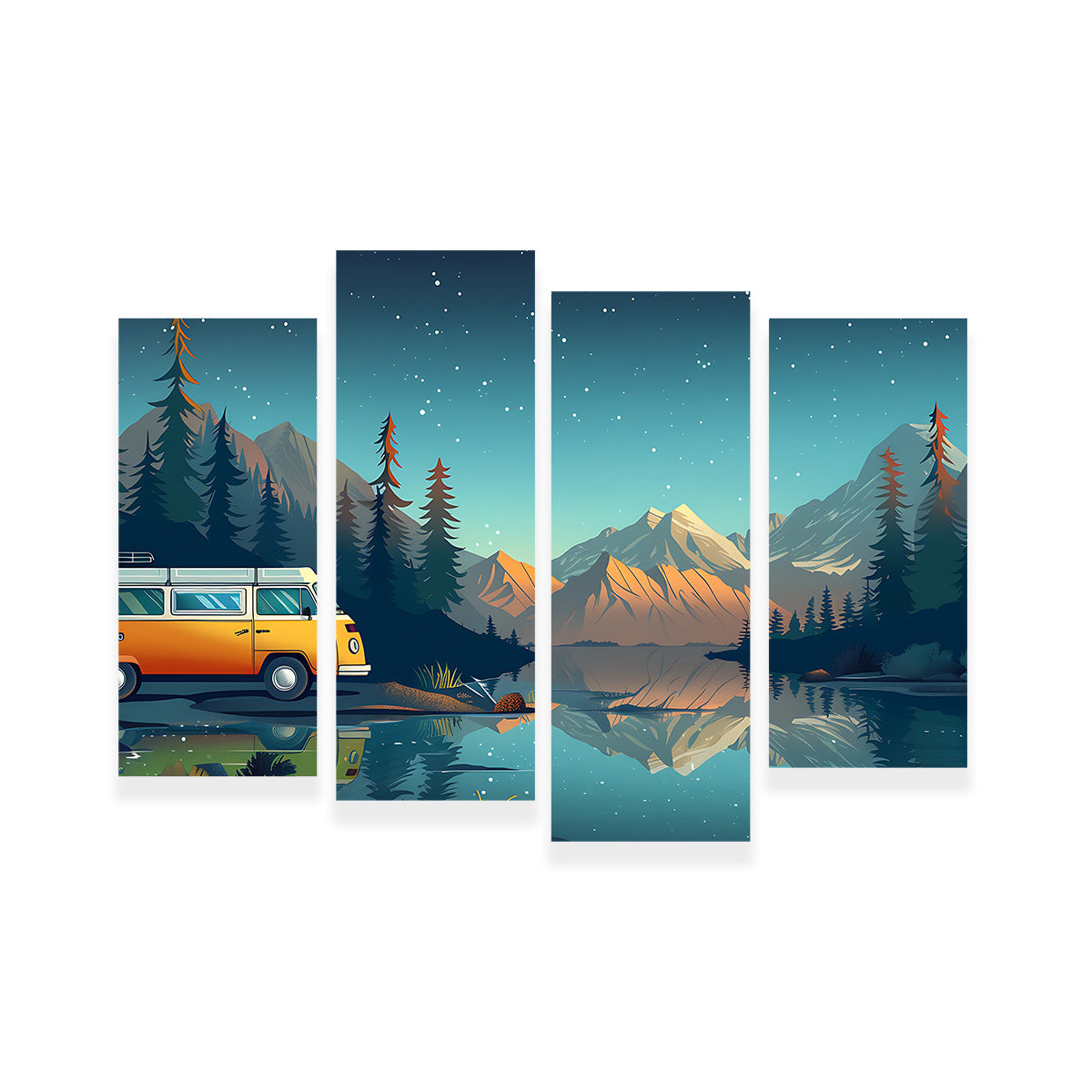 Retro Camper Bus Wall Art