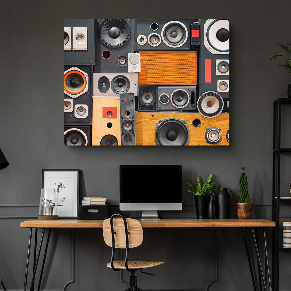 Retro Speakers Wall Art