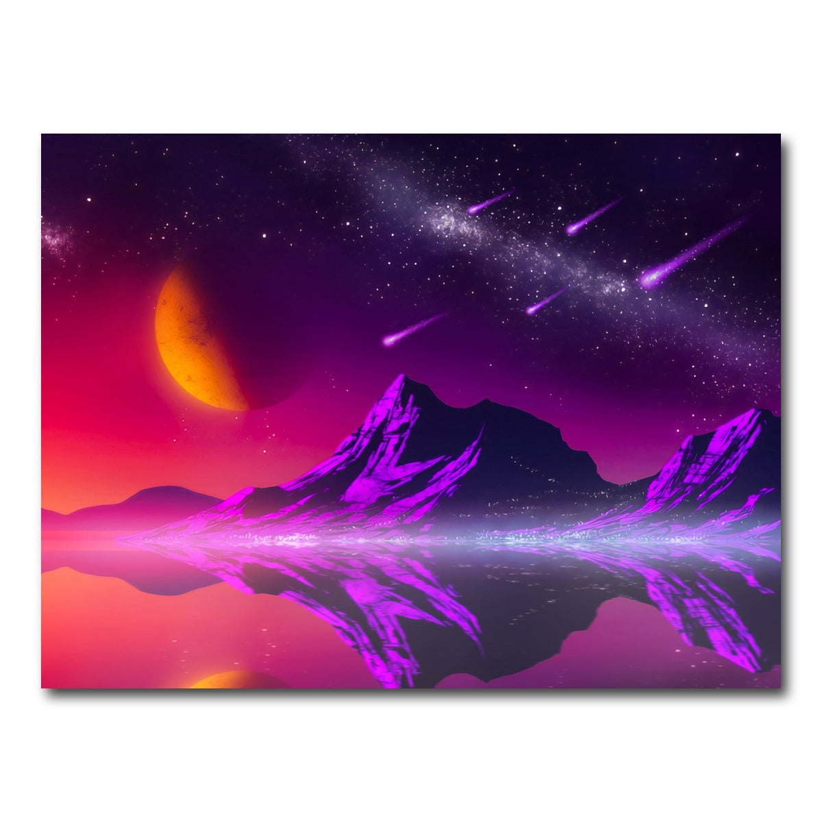 AUTO-MOCKUP WHITE | Retro Comets | 1 Piece | Gallery Wrap Canvas | group=4x3