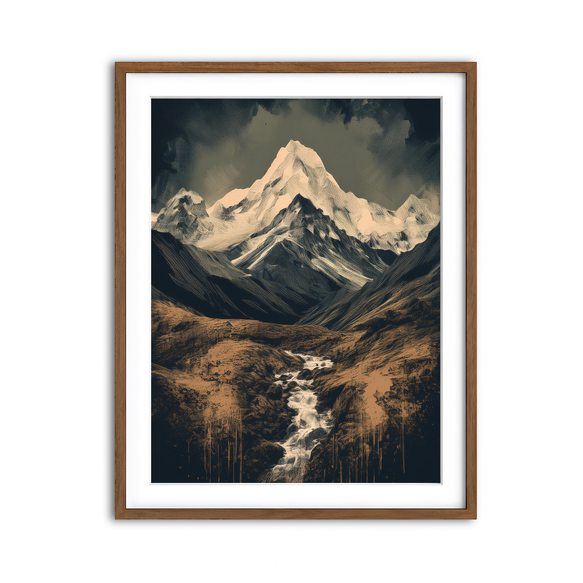 Framed Print 3x4 Walnut