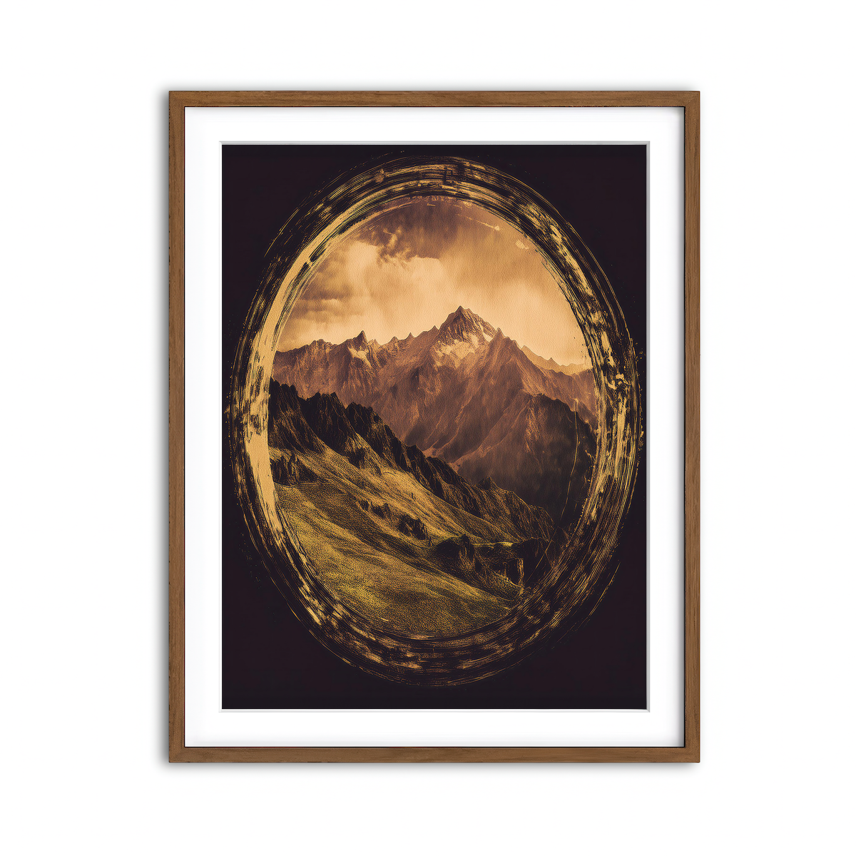 Framed Print 3x4 Walnut
