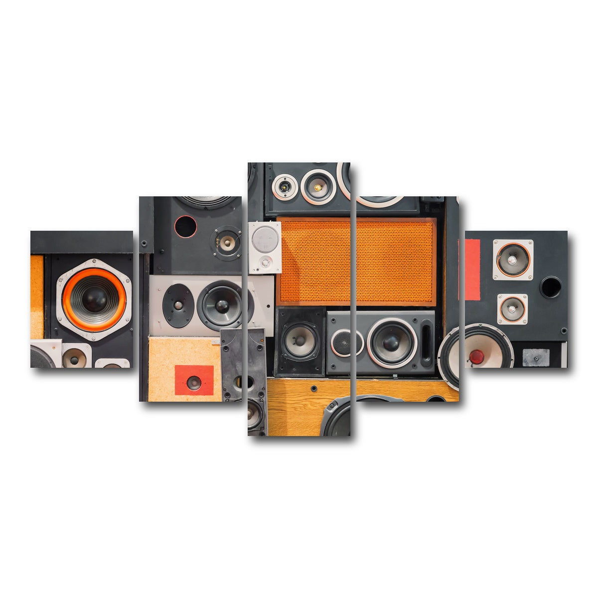 AUTO-MOCKUP WHITE | Retro Speakers | 5 Piece | Gallery Wrap Canvas | group=5_short