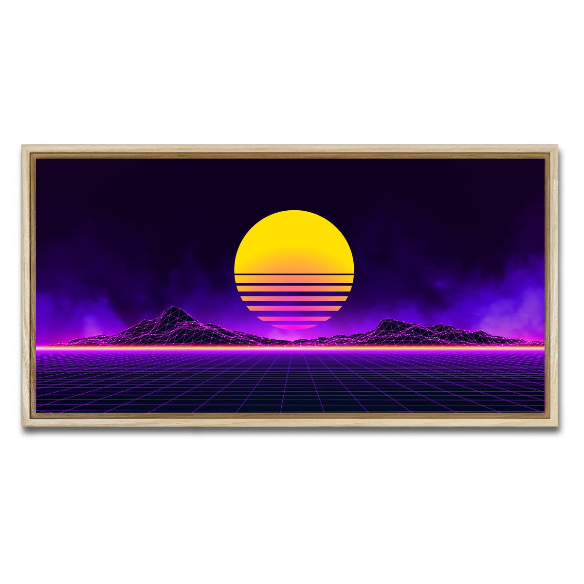 AUTO-MOCKUP WHITE | Retro landscape | 1 Piece | Natural Framed Canvas | group=2x1