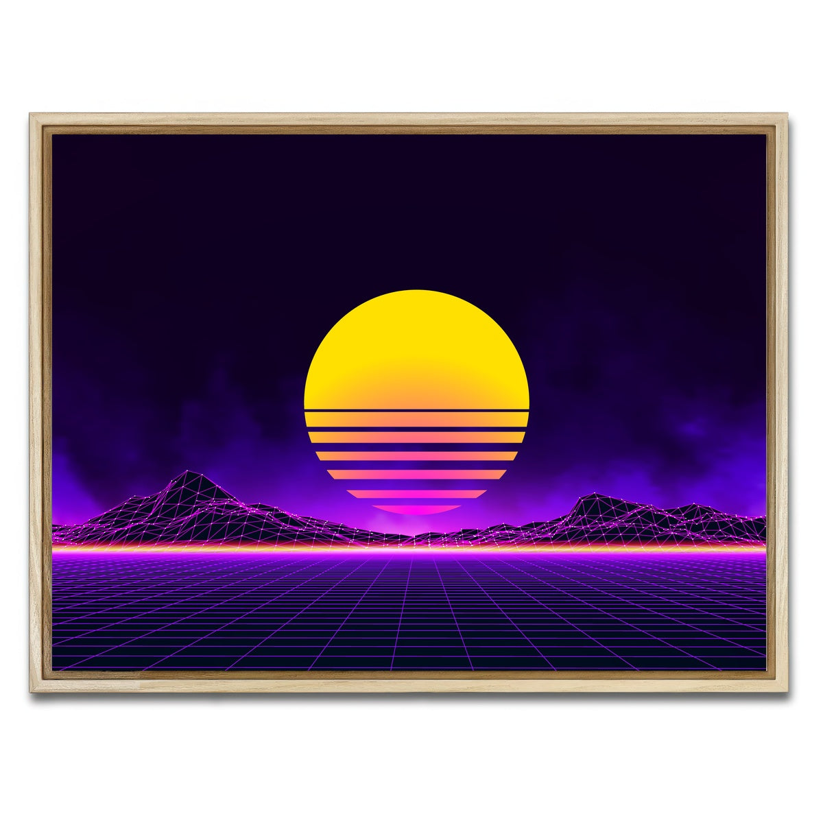 AUTO-MOCKUP WHITE | Retro landscape | 1 Piece | Natural Framed Canvas | group=4x3