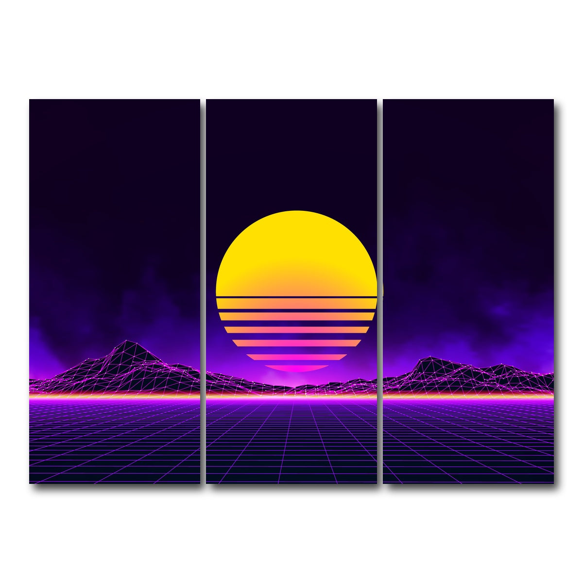 AUTO-MOCKUP WHITE | Retro landscape | 3 Piece | Gallery Wrap Canvas | group=8x18