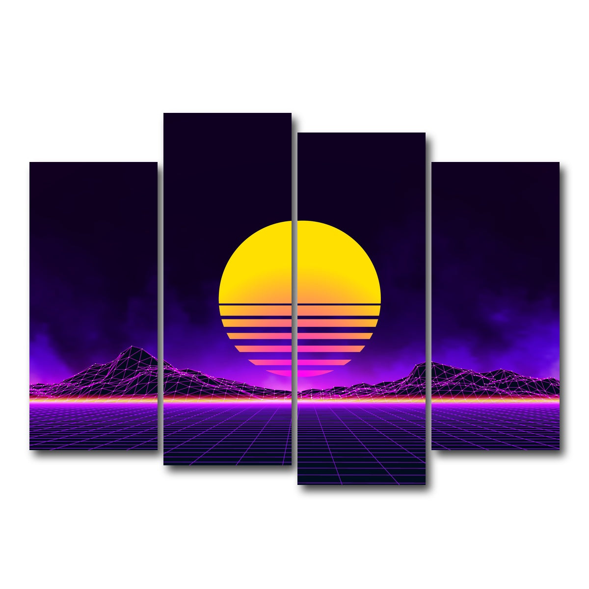 AUTO-MOCKUP WHITE | Retro landscape | 4 Piece | Gallery Wrap Canvas | group=4_normal