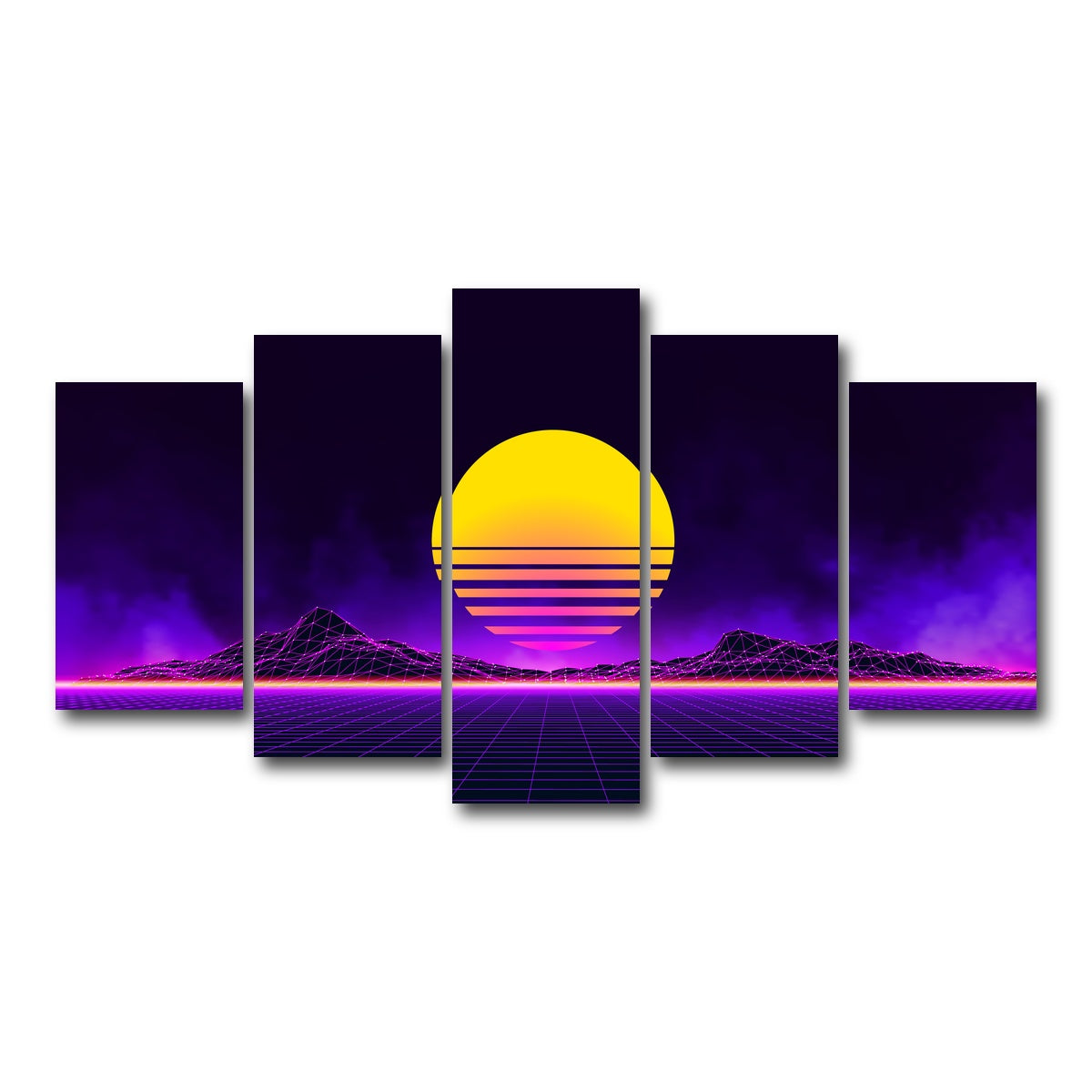 AUTO-MOCKUP WHITE | Retro landscape | 5 Piece | Gallery Wrap Canvas | group=5_normal