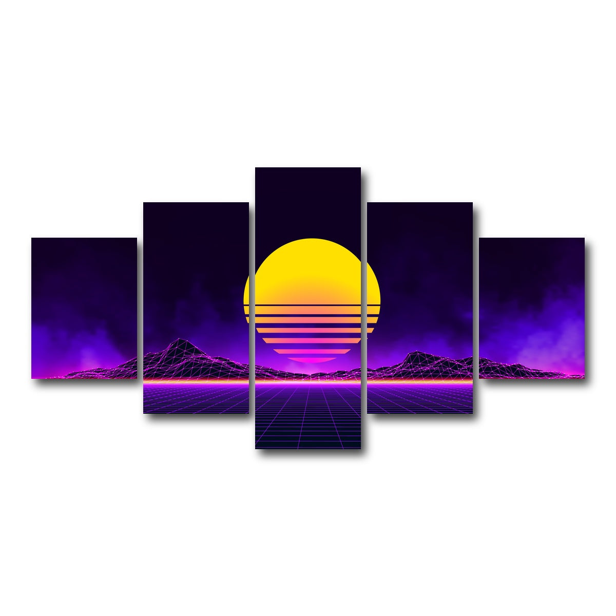 AUTO-MOCKUP WHITE | Retro landscape | 5 Piece | Gallery Wrap Canvas | group=5_short