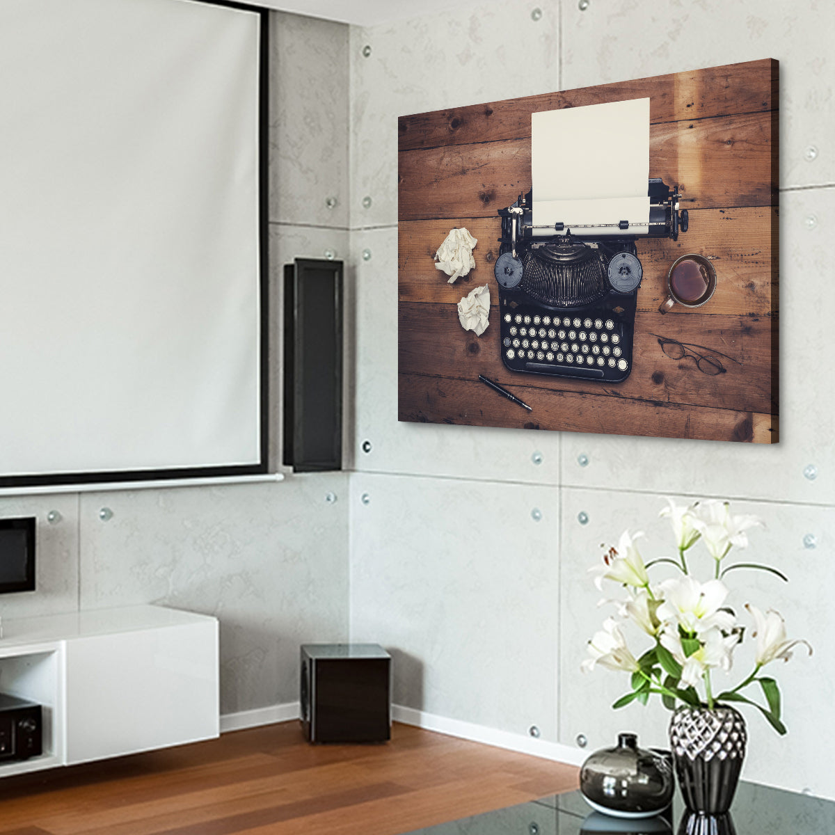Retro Typewriter Wall Art