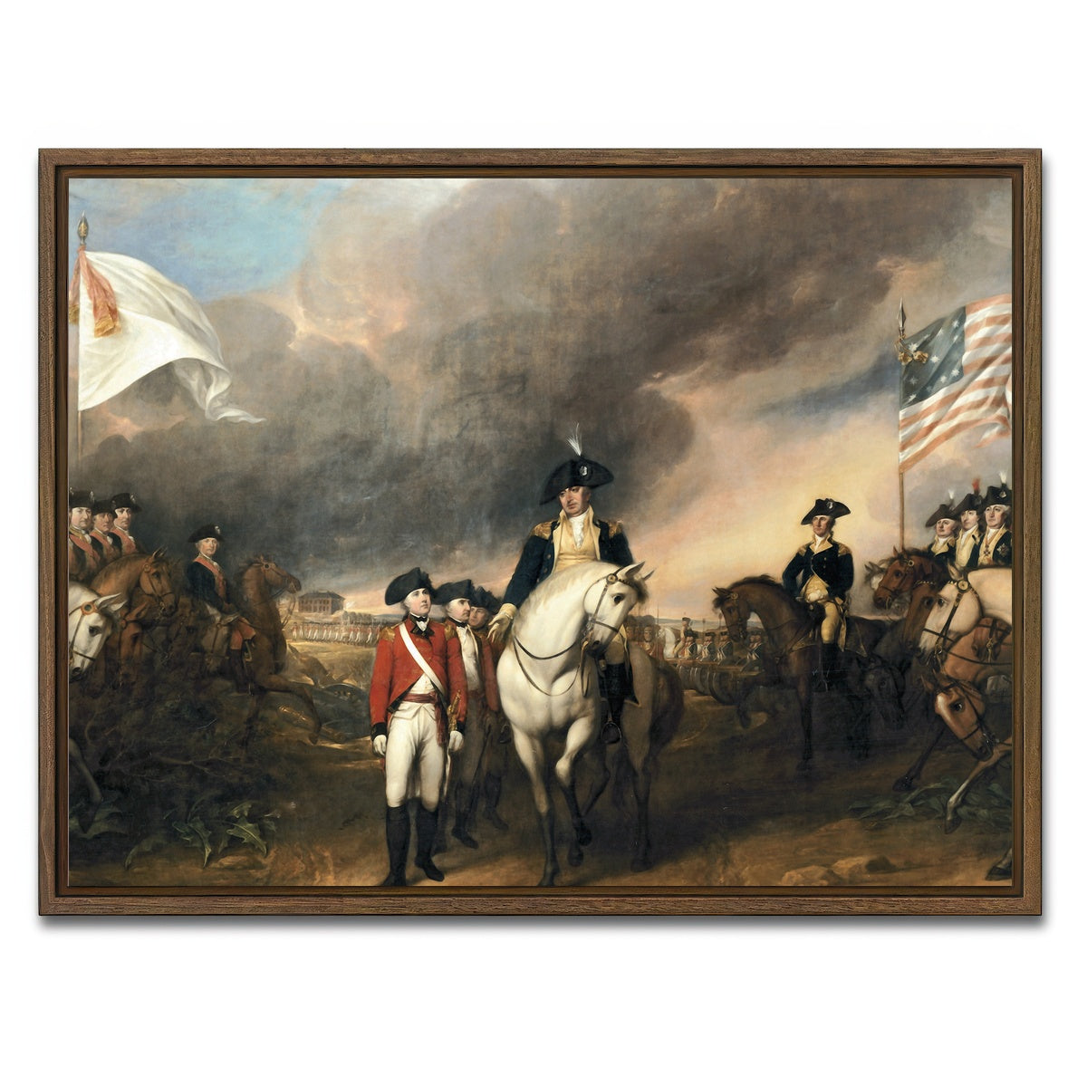 AUTO-MOCKUP WHITE | Revolutionary War | 1 Piece | Walnut Framed Canvas | group=4x3