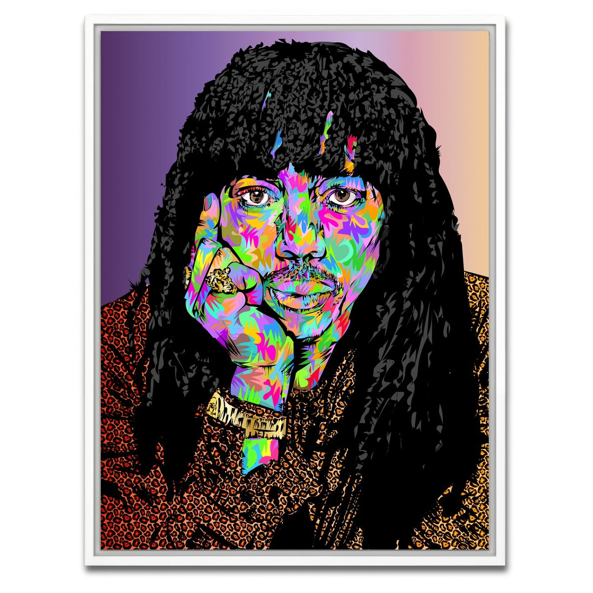 AUTO-MOCKUP WHITE | Rick James Bitch | 1 Piece | White Framed Canvas | group=3x4