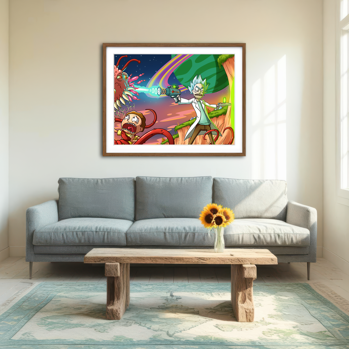 AUTO-MOCKUP ROOM | Rick & Morty Wall Art