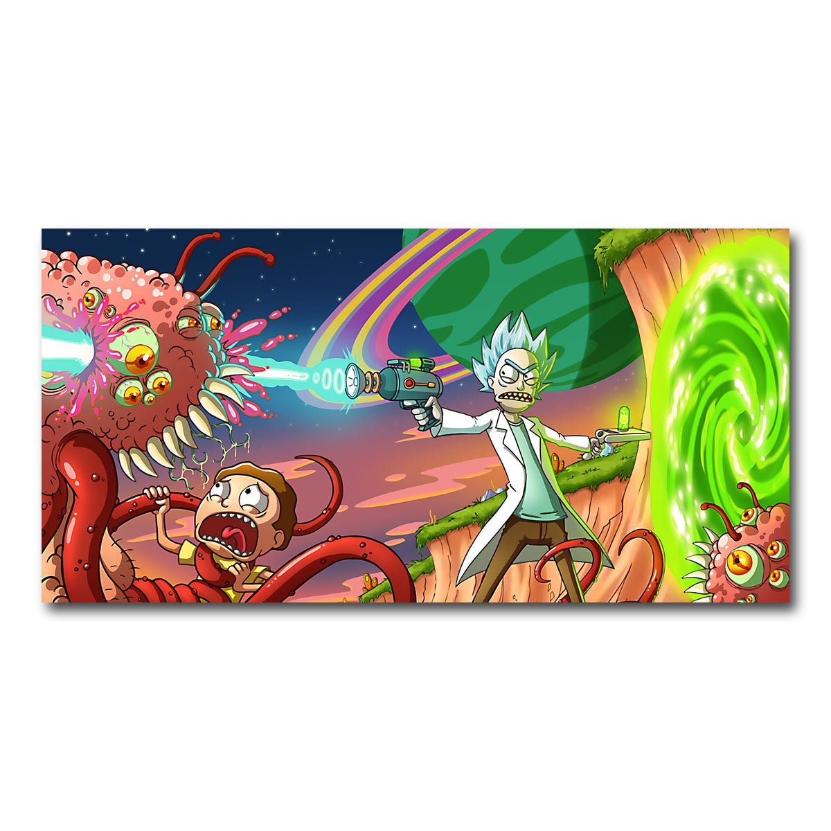 AUTO-MOCKUP WHITE | Rick & Morty | 1 Piece | Gallery Wrap Canvas | group=2x1