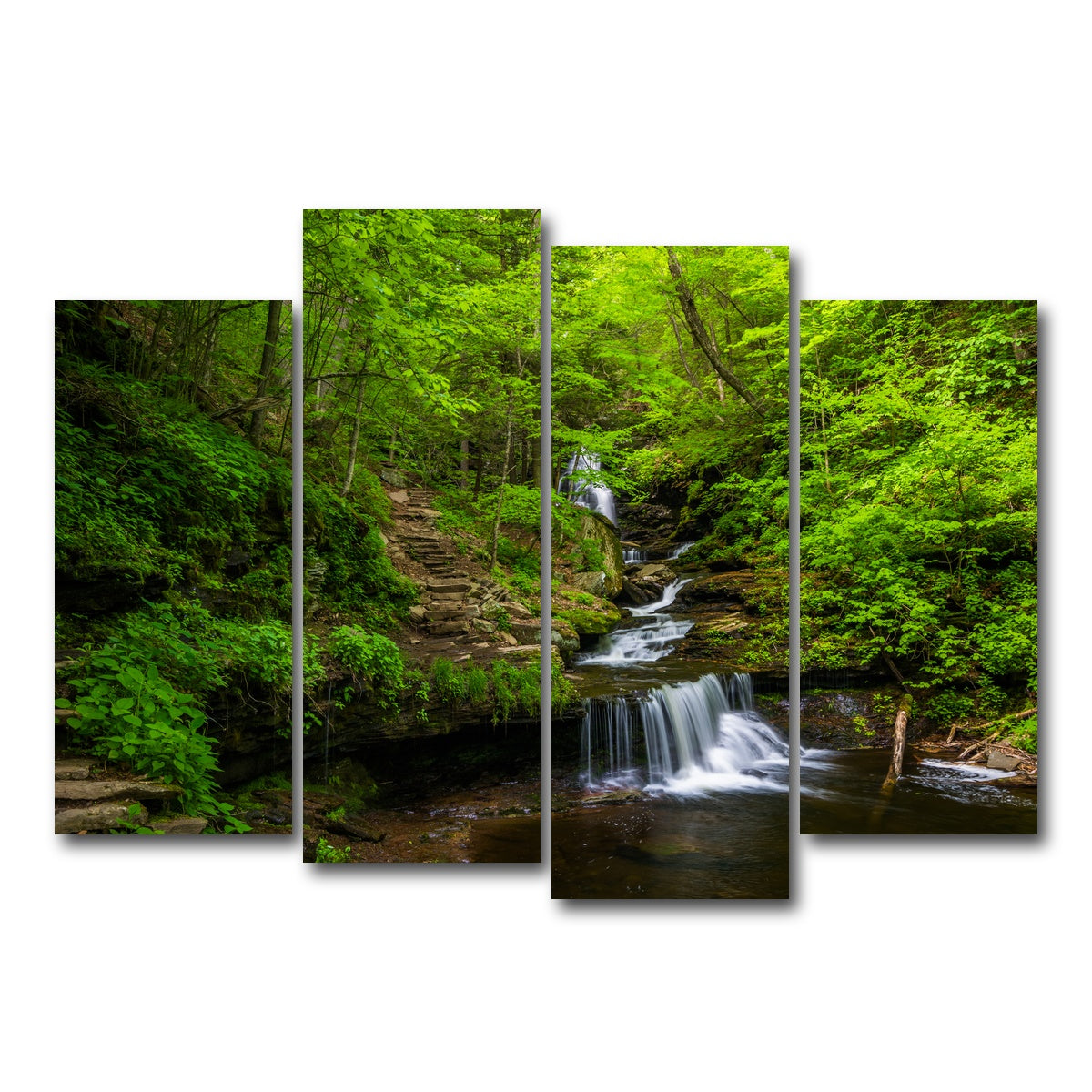 AUTO-MOCKUP WHITE | Ricketts Glen State Park | 4 Piece | Gallery Wrap Canvas | group=4_normal