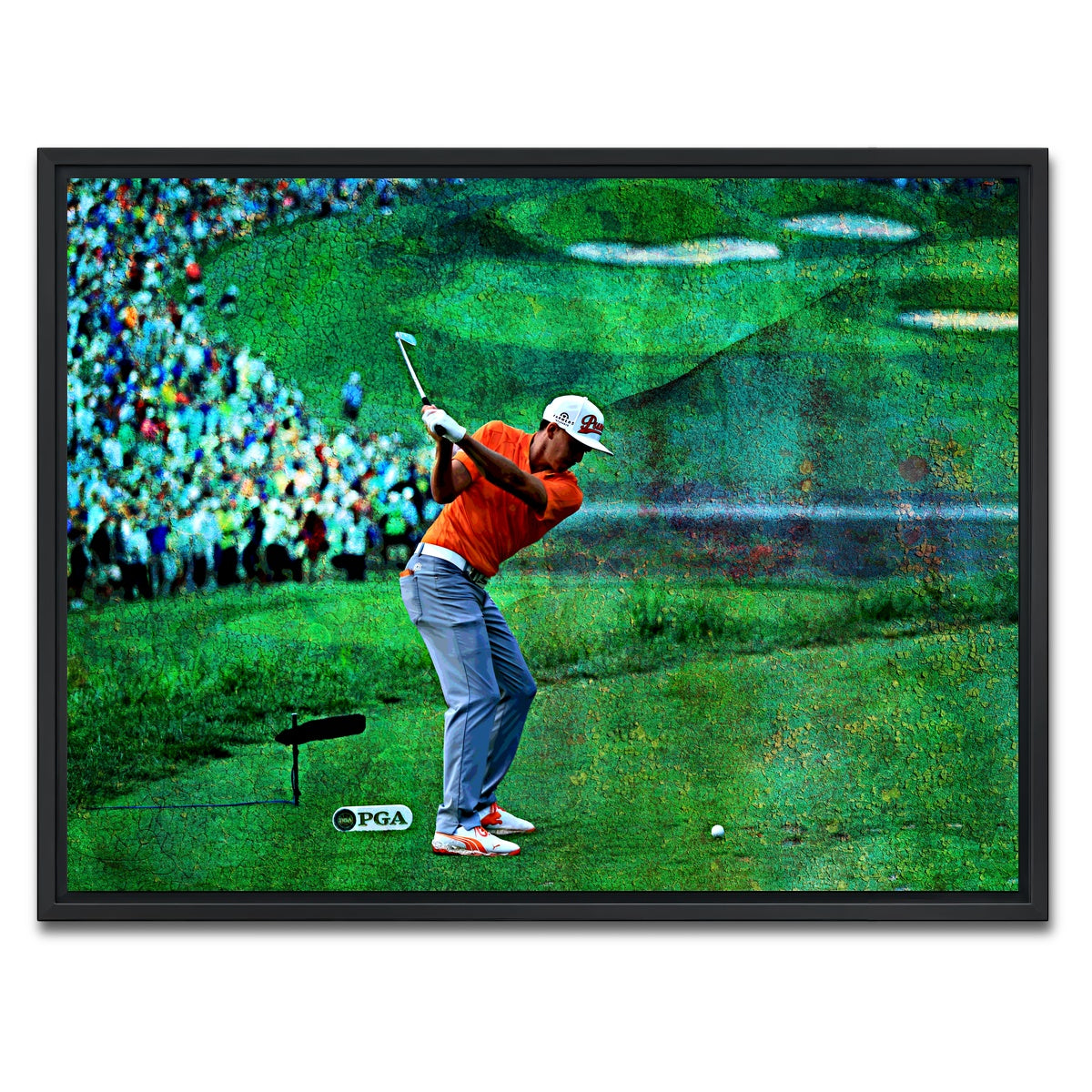 AUTO-MOCKUP WHITE | Rickie Fowler | 1 Piece | Black Framed Canvas | group=4x3