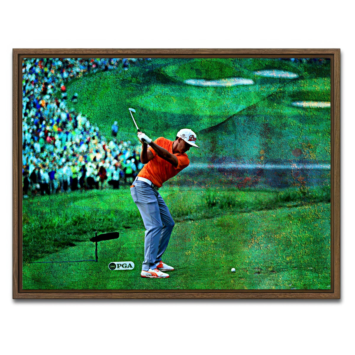 AUTO-MOCKUP WHITE | Rickie Fowler | 1 Piece | Walnut Framed Canvas | group=4x3