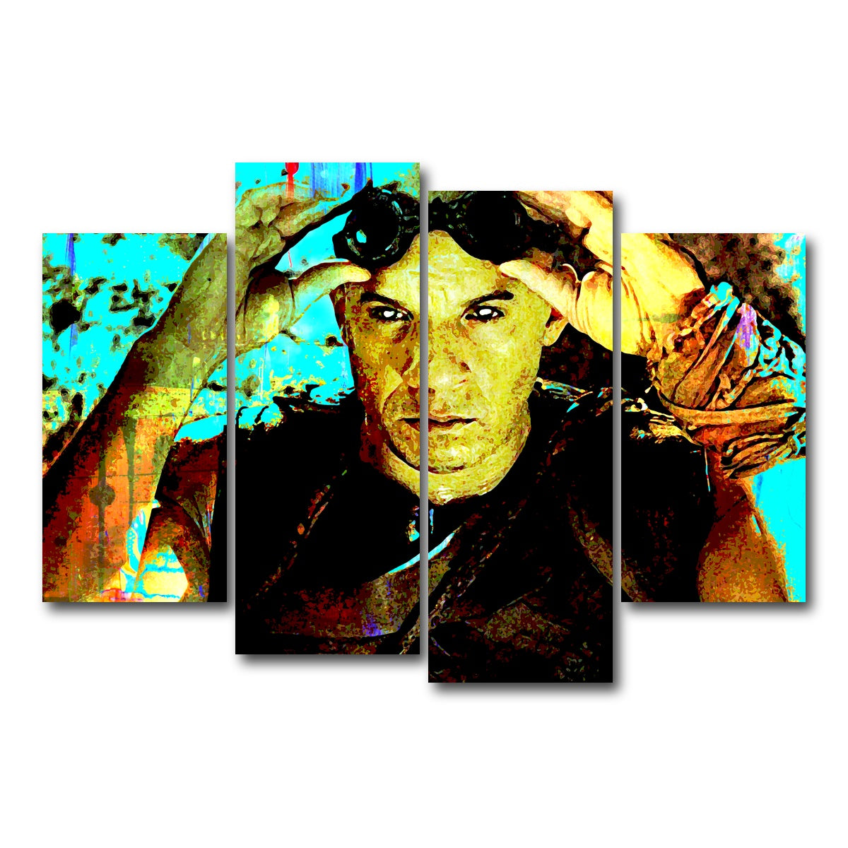 AUTO-MOCKUP WHITE | Riddick | 4 Piece | Gallery Wrap Canvas | group=4_short