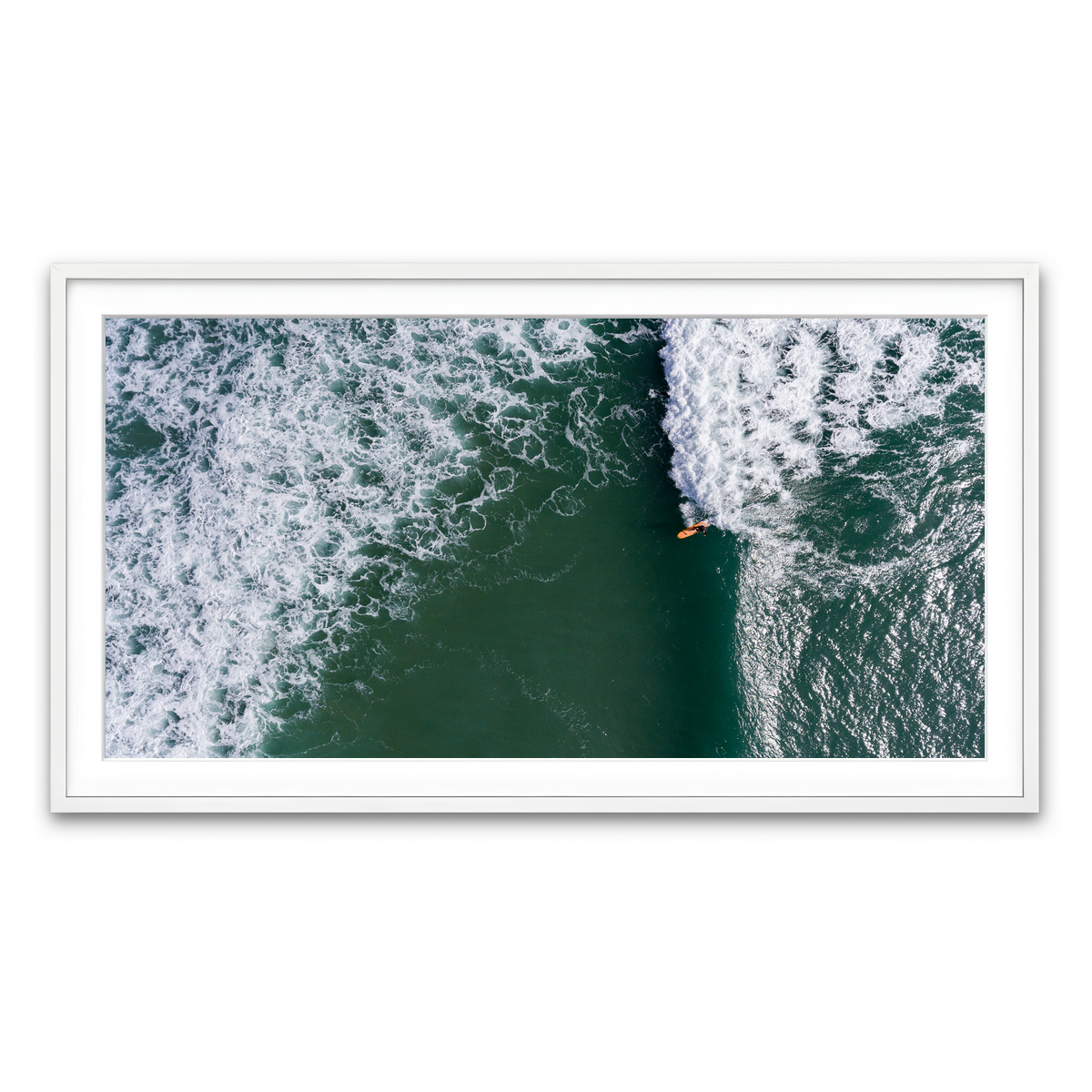 Framed Print 2x1 White