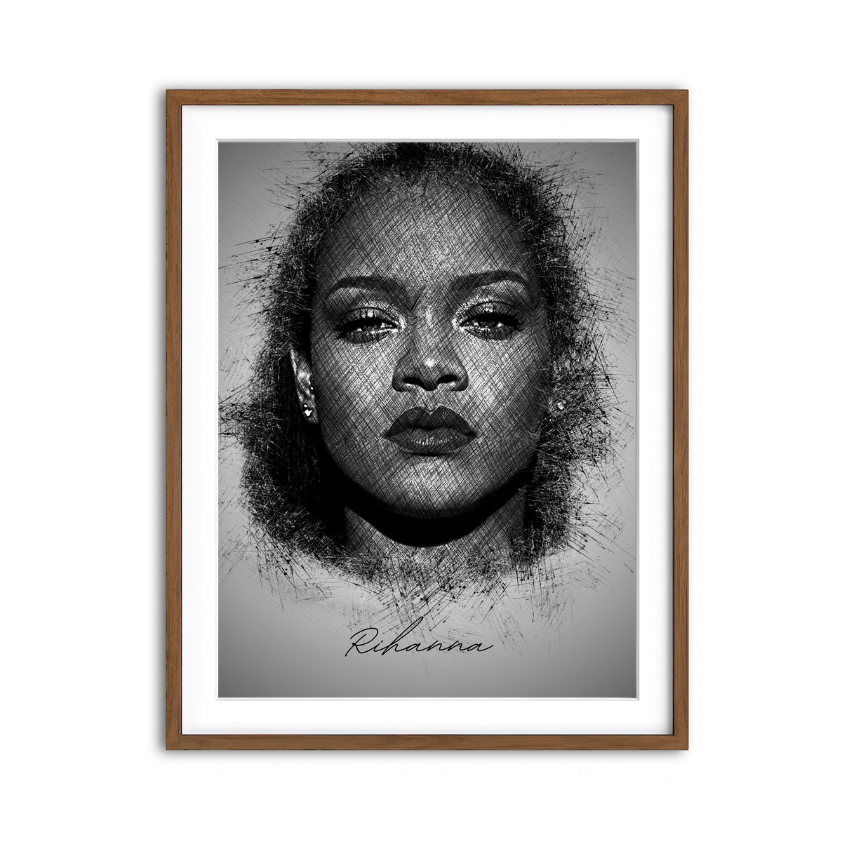 Framed Print 3x4 Walnut